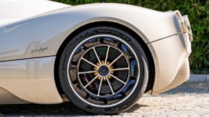 The tires on the Pagani Utopia are Pirelli Trofeo RS. Image courtesy of Pirelli