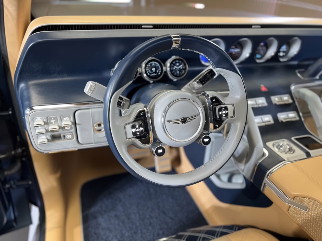 Genesis X Gran Equator concept. Steering wheel. Image by Beverly Braga