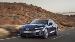 2026 Audi A6, front 3/4 in action. Image courtesy of Audi