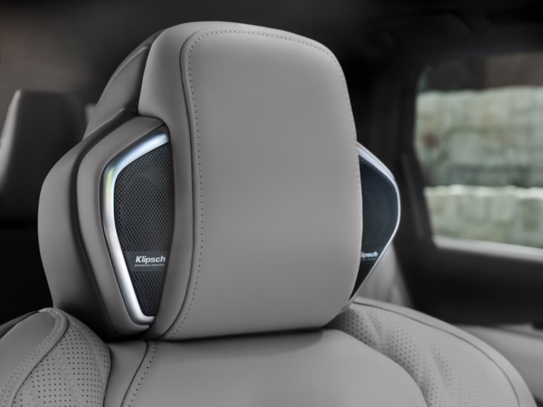New Infiniti QX60 headrest sound system. Image courtesy of Nissan