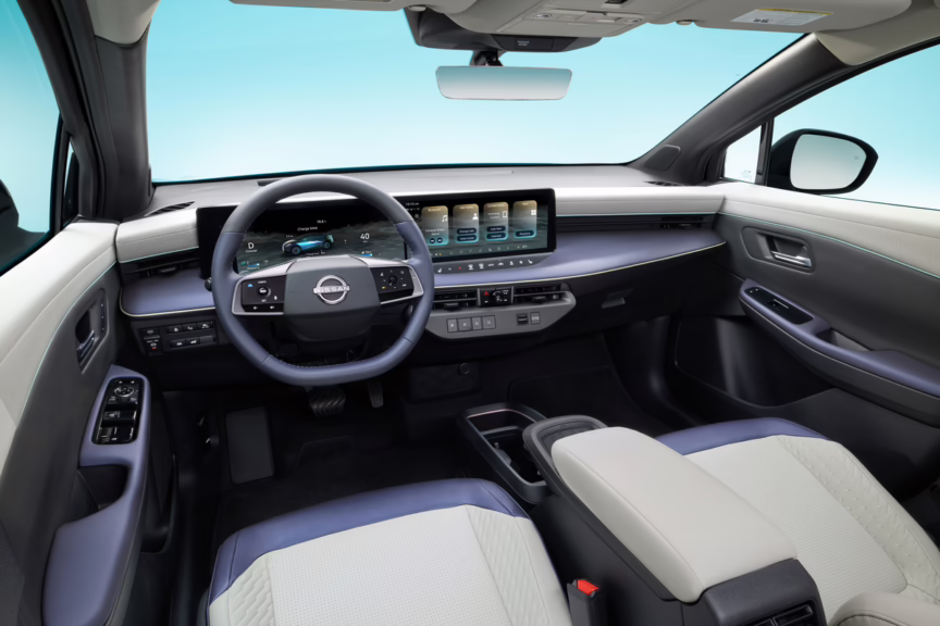 2026 Nissan Leaf, interior. Image courtesy of Nissan.
