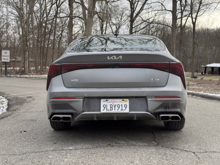 2025 Kia K5 GT 2.5T, rear. Image by Robin Warner
