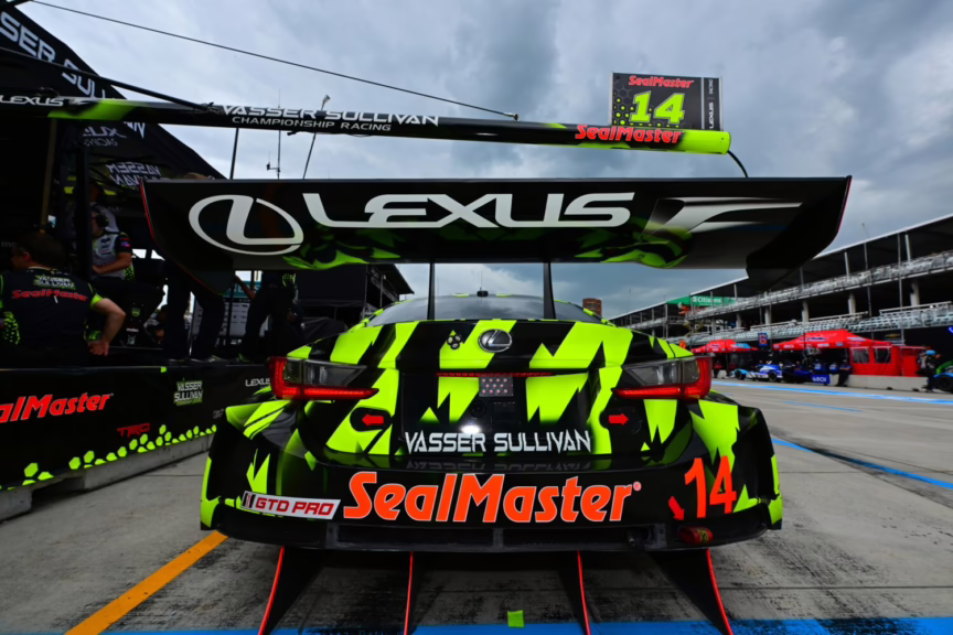 The rear of the Lexus RC-F race car at the 2025 Detroit Grand Prix. Image courtesy of Lexus.