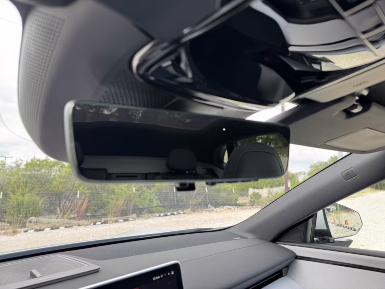 2026 Polestar 4, rearview mirror, as a mirror. Image by Robin Warner