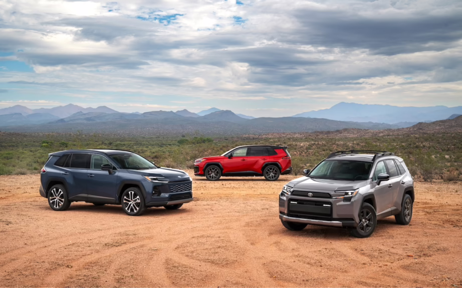 The 2026 Toyota RAV4 Limited, Wilderness, and GR Sport. Image Courtesy of Toyota