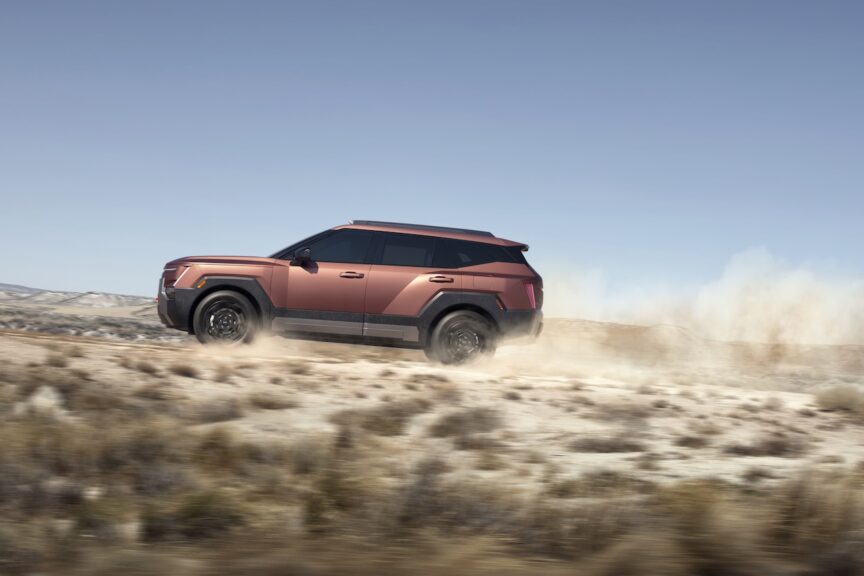 2027 Hyundai Tucson XRT Pro. Outside, In Profile, in action. Image courtesy of Hyundai